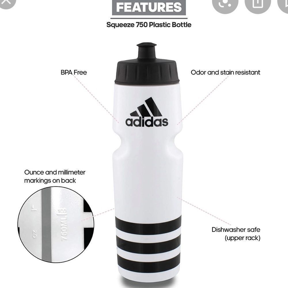 3 left! NWT Adidas 750 Squeeze Water Bottle